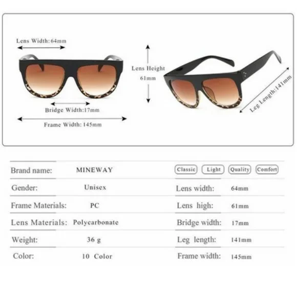 🍒 FLAT Top Oversized Sunglasses - Picture 9 of 9